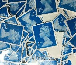 1000 X 2nd Class Unfranked Stamps Off Paper No Gum Security Tabs-free 1st Post