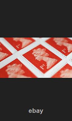 1000 X First Class Stamps On Books Self Adhesive, NEW Unused 1st class post