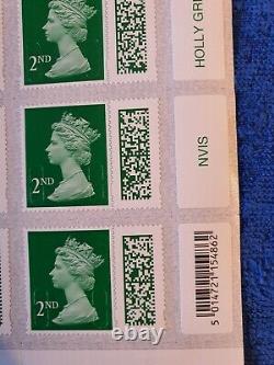 1000 x 2ND SECOND CLASS BRAND NEW BARCODED ROYAL MAIL SWAP-OUT STAMPS UNFRANKED