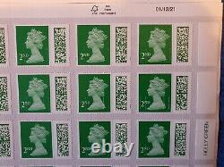 1000 x 2ND SECOND CLASS BRAND NEW BARCODED ROYAL MAIL SWAP-OUT STAMPS UNFRANKED