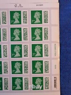 1000 x 2ND SECOND CLASS BRAND NEW BARCODED ROYAL MAIL SWAP-OUT STAMPS UNFRANKED