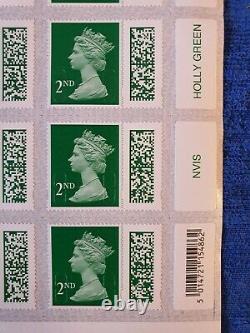 1000 x 2ND SECOND CLASS BRAND NEW BARCODED ROYAL MAIL SWAP-OUT STAMPS UNFRANKED