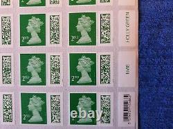 1000 x 2ND SECOND CLASS BRAND NEW BARCODED ROYAL MAIL SWAP-OUT STAMPS UNFRANKED