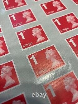 1000 x Royal Mail First Class Large Letter Stamps Unfranked New Gum