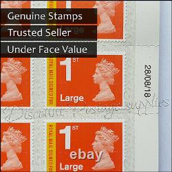100 1st Class Large Signed For Stamps GENUINE Serial Numbers on Sheets Stamp UK