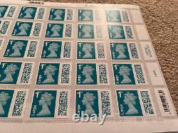 100 Brand New Barcoded 1st Class LARGE Stamps. 2 Sheets Of 50. Self Adhesive