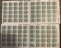 100 New 2022 Queen Elizabeth 2- Large Green 2nd Class Barcode Stamps