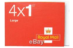 100 Royal Mail 1st First Class Large Letter Stamps 25 Booklet Self Adhesive New