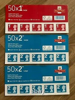 100 x 2nd Class Large 50 x 1st Class Large Stamps Royal Mail First Second NEW