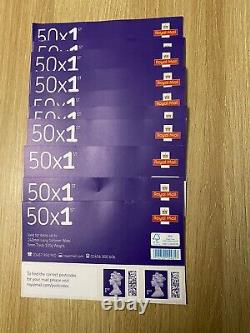 1050 Genuine 1st & 2ND barcoded stamps Brand New from the Royal Mail Free UK P&P