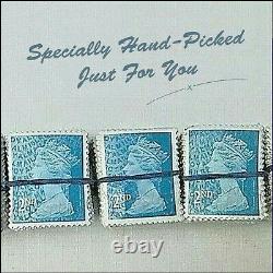 10,000 2nd Class Unfranked Stamps Second EXCELLENT QUALITY no gum stamp blue UK