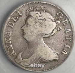 1709 ICG VG 8 Anne 1/2 Crown Great Britain Silver Post Union Coin (21061106C)