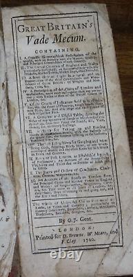 1720 Great Britain's Vade Mecum Gazetteer Roads Of Britain Post Service Fairs