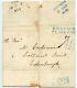 1838 wrapper Kirkcaldy/Penny Post + boxed ½ h/s in vivid blue ink