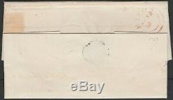 1840 SG2 1d BLACK PLATE 8 RED CROSS RIPON PENNY POST COVER TO LOW WOOD (EE)