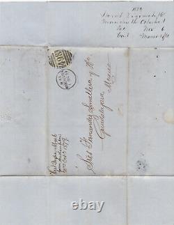 1879 QV RARE GB COVER WITH A 4d SAGE GREEN STAMP TO MEXICO PER WEST INDIA MAIL