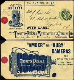 1894 1s Green Embossed Thornton Pickard Advertising Parcel Post Tag