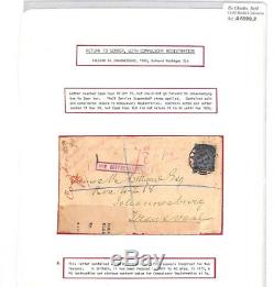 1899 GB Boer War MAIL SERVICE SUSPENDED Registered Cover Transvaal (A1899.2)
