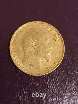 1902 L GREAT BRITAIN Sovereign Gold Coin Beautiful XF-AU Insured Mail Service