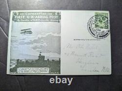 1911 England Aviation Postcard Cover London Local Use First UK Aerial Post