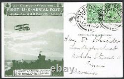 1911 Windsor First Aerial Post to BAVARIA Mixed Ed VII & GV Die 1 First Day