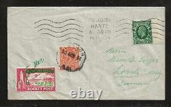 1934 GREAT BRITAIN rocket mail cover ISLE OF WIGHT Zucker signed, LONDON -5C1a