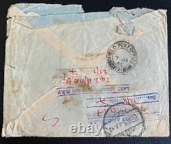 1942 British Field Post 550 Palestine On active Serv Censored Cover To FPO 121