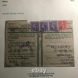 1943 Libya British Field Post Active Service Censored Cover To Leicester England