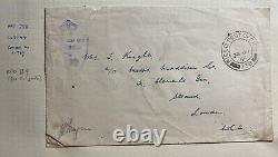 1944 British Field Post Office 738 Censored OAS Cover To London England