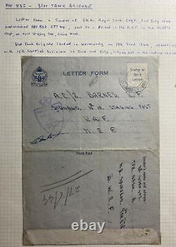 1944 British Field Post Office 832 Air Letter Censored Cover To RAF Middle East