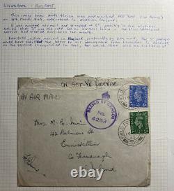 1944 Liverpool England British Field Post OAS Airmail Cover To North Ireland