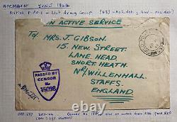 1944 Normandy British Field Post Office 637 Censored OAs Cover To Staffs England