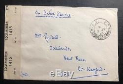 1945 Azores Royal Air Force Field Post OAS Censored Cover To New Ross Ireland