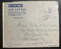 1945 British Field Post Office 503 Air Letter Cover To Signalman London England