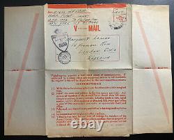 1945 Marseille France Field Post Office 111 Censored Cover To England V Mail