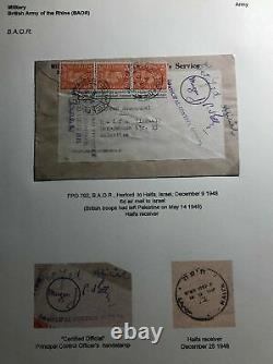 1948 Herford England British Army Field-post Airmail Cover To Haifa Palestine