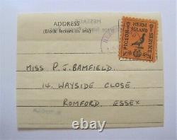 1949 Herm Island UK Great Britain Pigeon Post Service Super Rare used on Flimsy