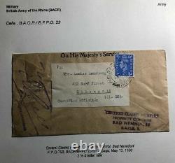 1950 Celle Germany British Field Post Economy Label Cover To Chicago IL USA