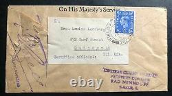 1950 Celle Germany British Field Post Economy Label Cover To Chicago IL USA