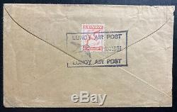 1951 Lundy Channel Island England Airmail Air Post Cover To Bristol