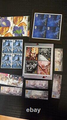 195 NEW UNUSED 1st (165) + 2nd (30) class commemorative stamps set job lot GB