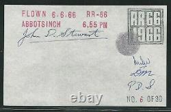 1966 GREAT BRITAIN rocket mail card RR-66, Stewart signed EZ 23C1