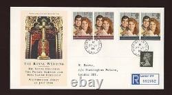 1986 Royal Wedding ROYAL COURT Post Office with BUCKINGHAM PALACE CDS FDC