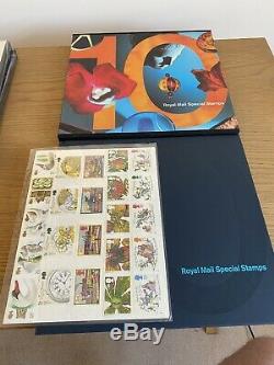 1990-2000 Royal Mail Year Books. Complete with all Stamps