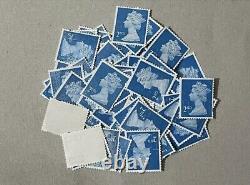1,000 x 2nd Class UNFRANKED security Stamps BLUE no gum Off Paper Good Quality