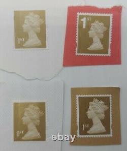 1st class unfranked non security Gold stamps on paper x 400