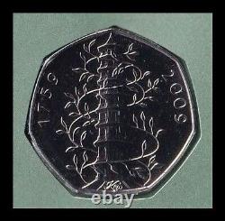 2009 GB Kew Gardens Royal Mail/Mint Bunc 50p Coin FDC Kew Richmond SHS
