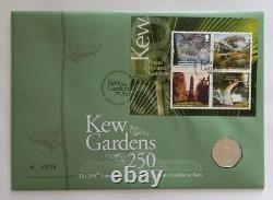 2009 The Royal Mint / Royal Mail Kew Gardens Pagoda Fifty Pence 50p coin cover