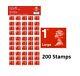 200 Royal Mail 1st First Class Large Letter Postage Stamps