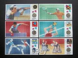 2010-12 OLYMPIC GAMES ROYAL MAIL/MINT ILLUS. POSTCARDS + UK 50p COINS x30 set